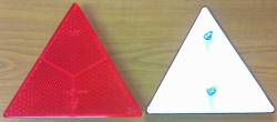 Odrazka trojuhelník 150mm červený šroubovaný