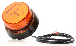 Maják oranžový LED,1-funkce, kabel 3M + magnet,12/24V,  W126