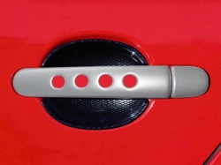 Kryty klik děrované - ABS stříbrný (4 ks velký díl)