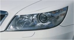 Kryty světlometů (mračítka) černé Škoda Octavia II RS Facelift 