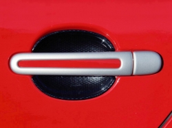 Kryty klik - oválný otvor, ABS stříbrný (4+4 ks bez zámku)