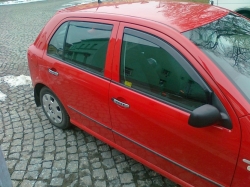Protiprůvanové plexi, ofuky, větrné clony, deflektory Škoda Fabie 4D  r.v.00 (+zadní)