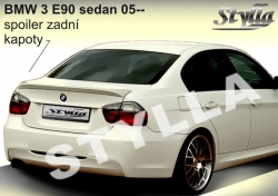 Křídlo zadní spoiler hrana kufru BMW E90 sedan 05-