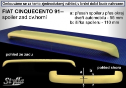 Stříška střešní spoiler Fiat Cinquecento 91-98