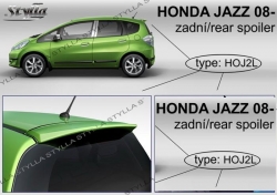 Stříška střešní spoiler Honda Jazz 08-