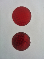 Odrazka kulatá prů.5cm červená poloplast, samolepící
