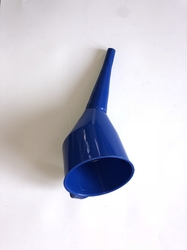Trychtýř plastový šikmý modrý - pr.13cm s držákem,  83097