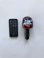FM Modulátor s Bluetooth, 2xUSB, 12/24V, červený
