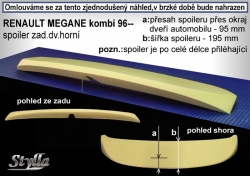 Stříška střešní spoiler Renault Megane combi 96-02   