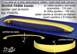 Stříška střešní spoiler Škoda Fabia I combi 99-08 