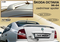 Stříška střešní spoiler Škoda Octavia I lim. 96-10  
