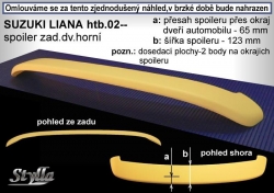 Stříška střešní spoiler Suzuki Liana htb 01-