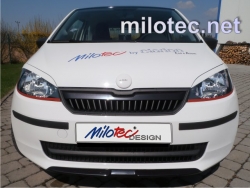 Přední lišta masky ABS černá metalíza, Škoda Citigo