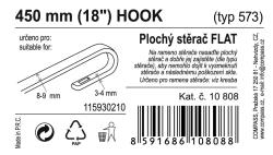Stěrač FLAT BULK (HOOK) 18