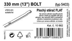 Stěrač FLAT BULK (BOLT) 13