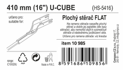 Stěrač FLAT BULK (U-CUBE) 16