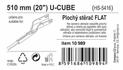 Stěrač FLAT BULK (U-CUBE) 20