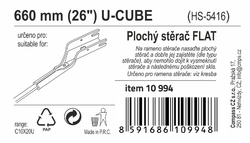 Stěrač FLAT BULK (U-CUBE) 26