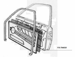 Těsnění pirela dveří 3 metry Škoda 105,120,125,130,Rapid a Garde