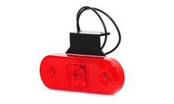 Obrysové sdružené zadní světlo s pantem, 12V-24V, LED, W47