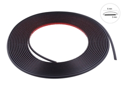 Samolepící lišta černá matná 6mm x 8m, 63752