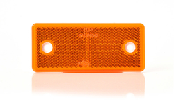 Odrazka samolepící oranžová 96x42mm + díry