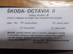 Polep na sloupky Škoda Octavia II 