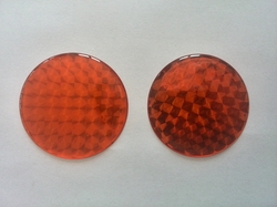 Odrazka kulatá prů.5cm oranžová poloplast, samolepící