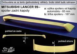 Křídlo zadní spoiler Mitsubischi Lancer sedan 95-03