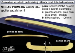 Stříška střešní spoiler Nissan Primera combi 98-02