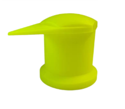 Krytky šroubů kol F-33mm vysoké, žluté, se šipkou nahoře, 1ks,
