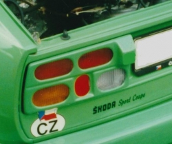 Mračítka kryty zadních světel Škoda 105-130 Rapid, Garde
