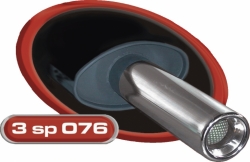 Koncovka má průměr 76mm