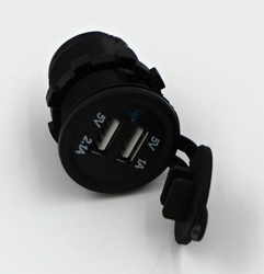 Zásuvka zapalovače vodotěsná s 2x USB (1A, 2,1A), SPL-30